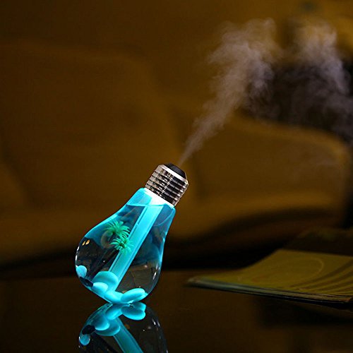 Konxxtt Ornaments, Lamp Humidifier Home Aroma LED Humidifier Air Diffuser Purifier Atomizer 400ML(Silver,400ml)