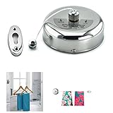 KINGSUPER Stainless Steel Retractable Clothesline W/ 8.2 ft(2.5m) Adjustable Fiber String Line