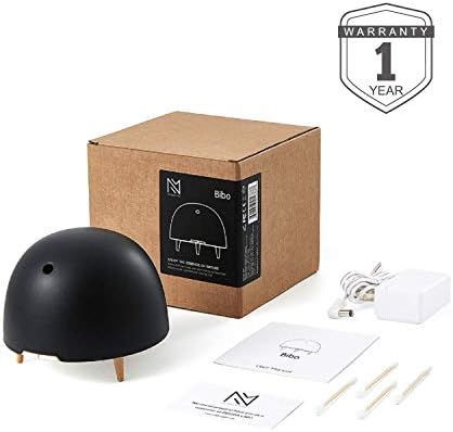 Essential Oil Diffuser 180ML handmade Ceramic&Beech Wood Aromatherapy Humidifier with adjustable mist mode&night light,waterless auto shut-off and timing set, silent fan. ZEIGGA LAB