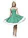 Maggie Tang Women's 1950s Vintage Rockabilly Dress Size M Color Green White