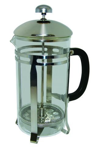 Click Here to See More Images Barvinci 33 Oz (4 Cup) French Press Stainless Steel with Glass Caraffe