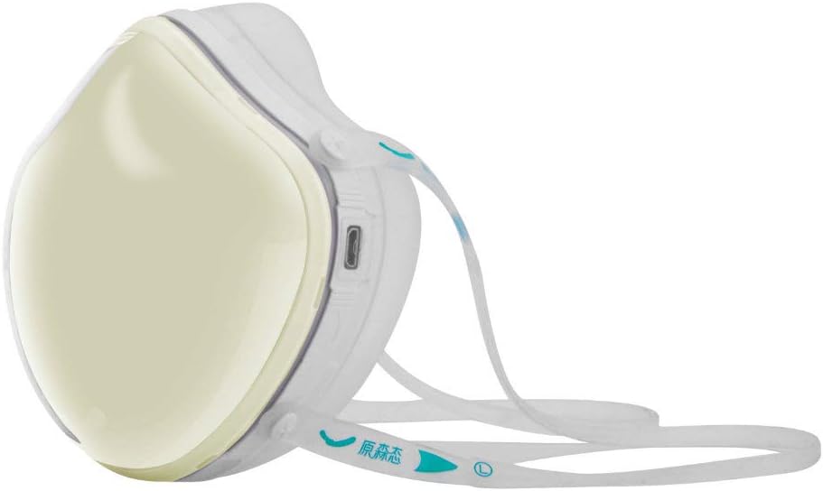 Female Electric dust mask,Q7 N95 respirator with activated carbon filter,automatic fresh air purifying dustproof mask for pollen allergy,dust,Exhaust Gas,pm2.5 (Yellow)