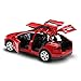 Diecast Model Cars Toy Cars Alloy Pull Back Toy Car with Sound and Light Toy Kids Toys 1/32 Scale (Red)