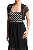 TheMogan Women's Sheer Mesh Short Sleeve Bolero Shrug Dress Layer Crop Cardigan