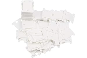 NEWMAY Plastic Floss Bobbins for Cross Stitch Embroidery Cotton Thread Craft DIY Sewing Storage, Thread Cards, Friendship Bra