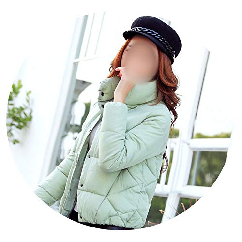 be-my-guest Winter Jacket Women Coat Jackets Coats Casual Warm Parka Thick Cotton Padded,Light Green,XXL