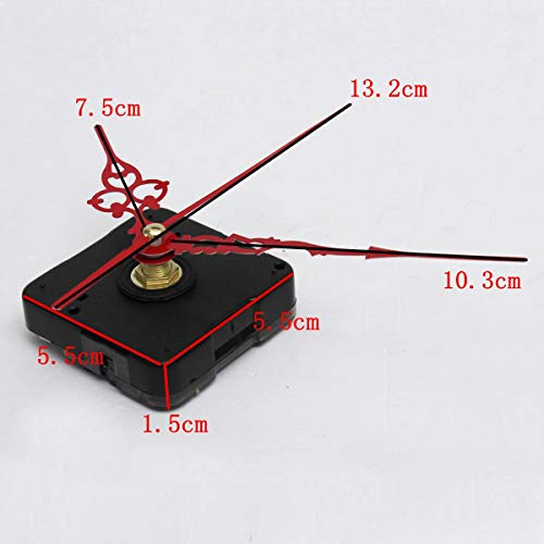 GGGarden Kit Quartz Clock Movement Spindle Mechanism Parts Tool Set with Red Hands DIY