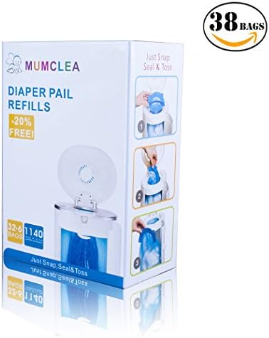 Diaper Pail Refill Bags for Arm & Hammer Disposal System 1140 Counts - 6 Month Supply