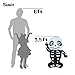 Sunlit Cute Inflatable Baby Skeleton Yard Decoration 3.5 feet Black Air Blown with Blower and Adapter, Lighted for Home Yard Garden Indoor Porch Outdoor Decoration Halloween Party, Trick or Treat Nigh