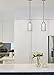 Canarm Margo 1 Light Brushed Pewter Rod Pendant, Classic Design for Kitchens, Breakfast Nooks and Dining Areas