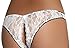 Cruiize 3 Pack Womens Splice Sexy Lace Crotchless G-String Panty white M