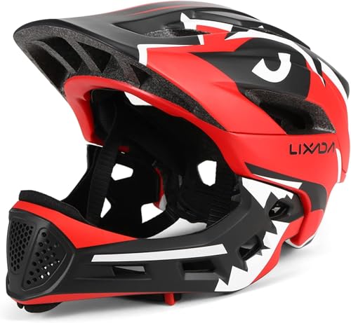 Lixada Full Face Helmet Children Detachable Sports Safety Helmet Bicycle Helmet Children Sports Helmet for Children Safety Helmet for Cycling Skating