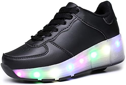 Charmstep Unisex LED Roller Skate Shoes Single Wheel Retractable Technical Skateboarding Outdoor Sport Trainers Gymnastic Running Sneaker