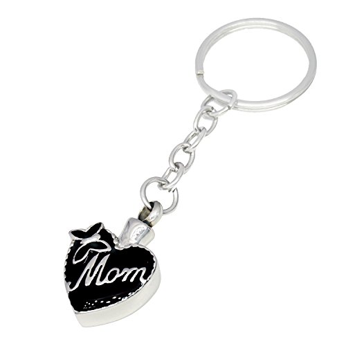 COCO ParkLove Mom Ashes Key Ring Urn Pendant Cremation Jewelry Memorial Keepsake Stainless Steel Keychain