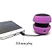 TTSAM Portable Mini Hamburger Speaker 3.5mm Plug Rechargeable Speaker with Extension Cord for MP3 Audio Laptop Cell Phone Tablet PC (Purple)thumb 3