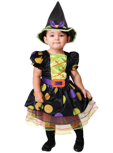Amscan PDBW12 Kids Cauldron Cutie Witch Halloween Fancy Dress Costume - Age 12-18 months