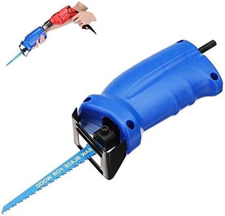 KATSU Reciprocating Saw Drill Attachment with 3 Blades for Metal Wood Pruning Cutting 105455, Blue
