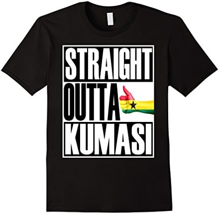 Mens Storecastle: Straight Outta Kumasi Ghana Flag Gift T-Shirt XL Black