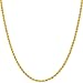 Lifetime Jewelry 1MM Rope Chain, 24K Gold with Inlaid Bronze, Premium Fashion Jewelry, Pendant Necklace Made Thin For Charms, Guaranteed for Life, 16 to 30 Inches