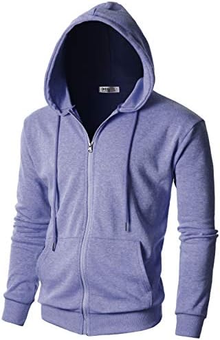 OhooMen's Zip Up Hoodie Lightweight Sweatshirt Full Zip Hooded Jacket
