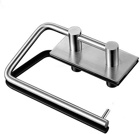 OUTOWIN Self Adhesive 304 Stainless Steel Rust Proof Waterproof Seamless Wall Mount Toilet Paper Holder Storage Bathroom Kitchen Paper Towel Dispenser Stick On Sticky Tissue Roll Hanger