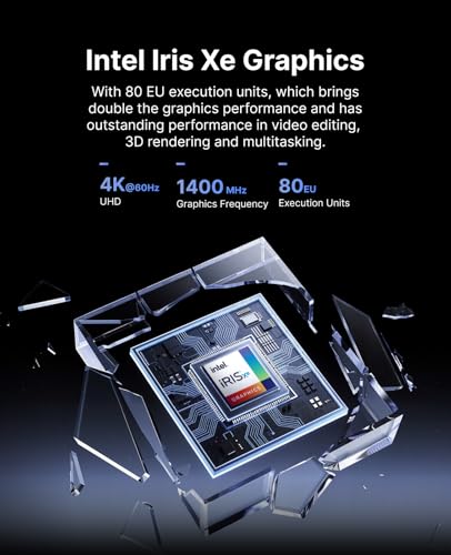 NiPoGi CK10 Mini PC W11 Pro Ιntel Core i5 12600H(12C/16T,4,5GHz,18MB Cache) Mini Computer 16GB RAM 3200MHz 512GB M.2 NVMe SSD, WiFi6/BT5.2/2*HDMI+ 1*VGA Triple 4K UHD Display/Type C/RJ45