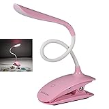 Crazy Genie Energy Saving Led Light Desk Table Lamp Touch Sensor Control 3 Level Adjustable Brightness with Clip USB LED Rechargeable Students Reading Light Eyesight Proetction