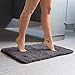 Luxe Bathroom Mat - Shower Rug - Non Slip Bath Pad - Soft, Microfiber & Super Absorbent - Alfombras para Baños (1, Dark Gray)