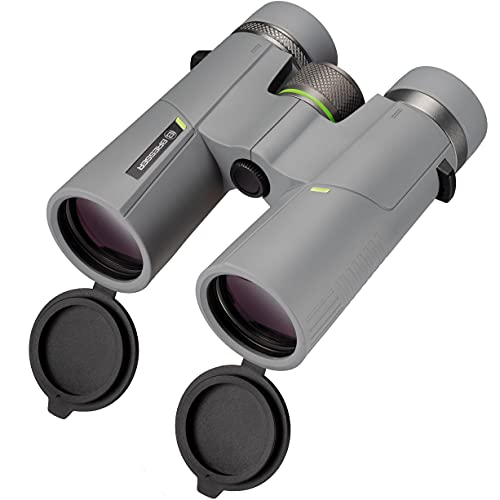 Bresser Fernglas 10x42 Wave, wasserdicht, mit BaK-4-Glas, UR-Vergütung und Brillenträgerokularen, perfekt für Naturbeobachtungen, auf Reisen und beim