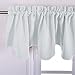 NICETOWN Room Darkening Curtain Scalloped Valance - 52-inch by 18-inch Rod Pocket Valance Curtain Panel, Platinum, One Pack