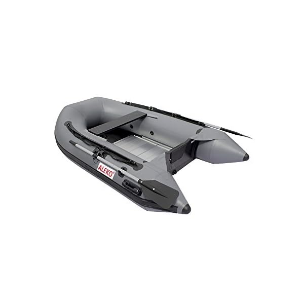ALEKO-84-Feet-Grey-Inflatable-Boat-Aluminum-Floor-3-Person-Raft-Sport-Motor-Fishing-Boat-3-Plus-Keel-Air-Chambers
