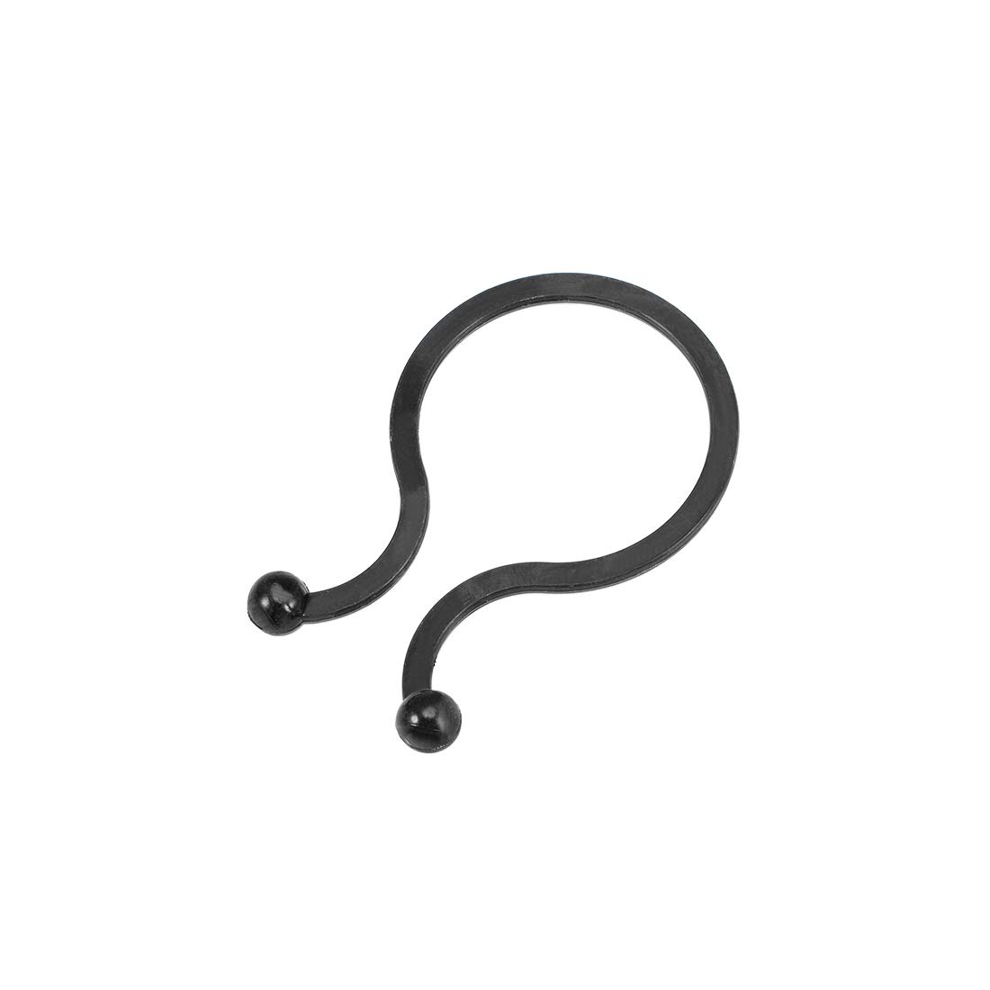 sourcing map Twist Lock Cable Wire Ties Nylon U Shape Save Place 18mm Dia Black 50pcs