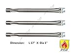 Vicool hyB304 (3-pack) Stainless Steel Burner Replacement for BBQ Grillware, Ducane, Home Depot, Original Part, Lowes Model Grills