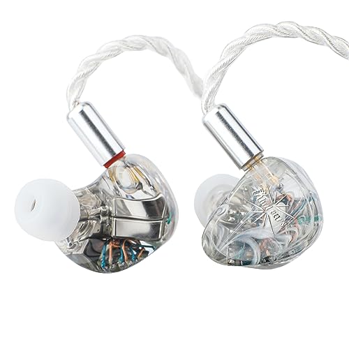 Linsoul Kiwi Ears Orchestra Lite Performance Custom 8BA EMI In-Ear Monitor, Detachable 4-Wire OFC Copper Cable (Clear)
