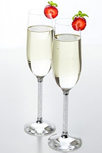 Champagne Crystal Stemmed Glassware Set (silver)