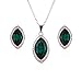EVERRICH Rhinestone Simulated Diamond Water Droplets Gold Plated Cubic Zirconia Necklace And Earring Jewelry Sets for Women