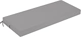Outdoor 2 Seater Bench Cushion 8cm Thick Waterproof Grey