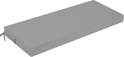 Outdoor 2 Seater Bench Cushion 8cm Thick Waterproof Grey