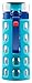 Ello Dash BPA-Free Plastic Water Bottle, Malibu Blue, 16 oz