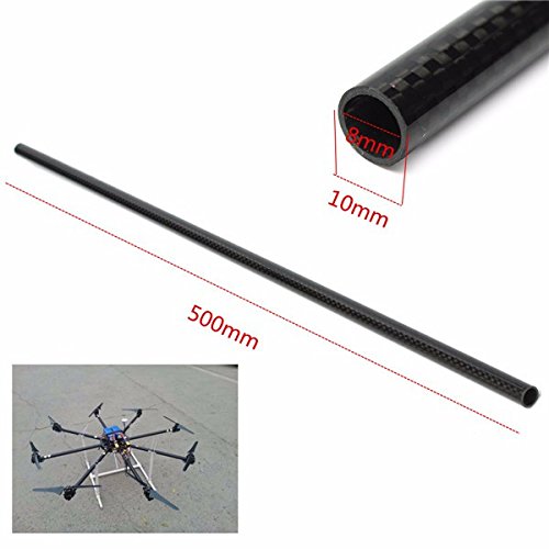 BephaMart 3K 8mm x 10mm x 500mm Roll Wrapped Carbon Fiber Tube Boom for Multicopter Shipped and Sold by BephaMart