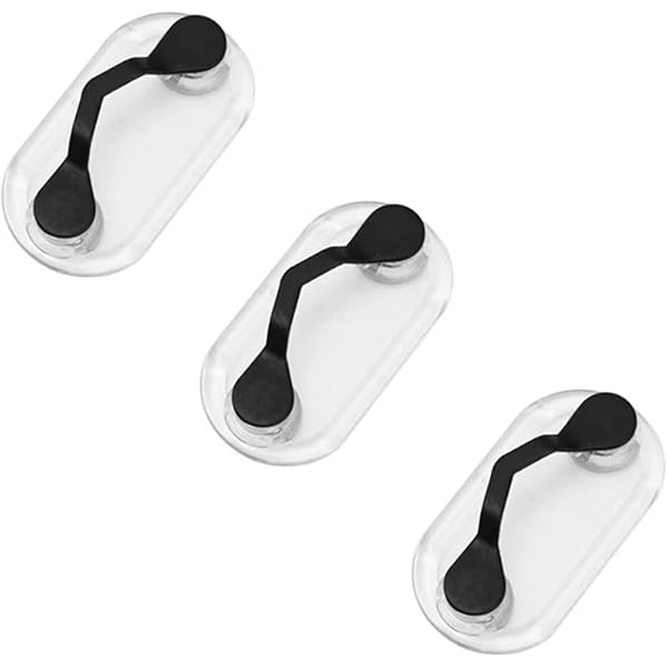 2-Pack Magnetic Clip-On Eyeglass Holder – Stainless Steel Strong Magnet For Sunglasses, Reading Glasses, Earbuds & Badges (Black)