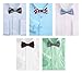 Bundle Monster Mens Tuxedo Solid Patterned Adjustable Neck Bowtie Bow Tie 5pc Assorted Lot Set - #8