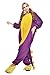 NEWCOSPLAY Adult Unisex Onesie Dinosaur Pajamas Costume (M, Purple Dinosaur)
