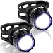 Stupidbright SBF-1 Strap-On Micro LED Front Bike Light Set (2 Pack: White & White)