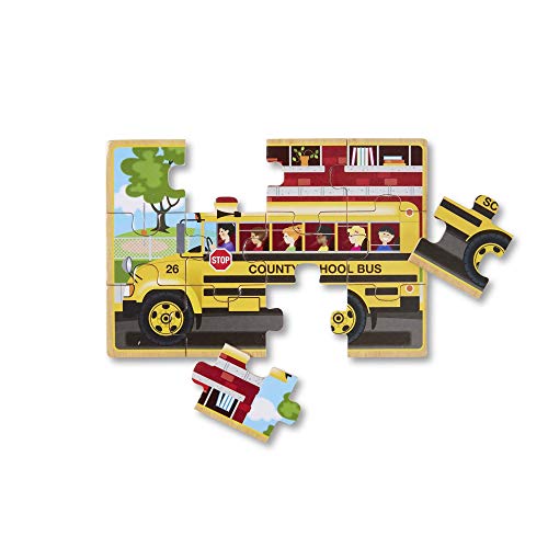 6 Melissa+Doug+Vehicles+Puzzles+Storage