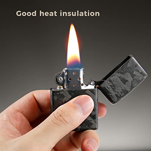 MONOCARBON Carbon Fiber Lighter Case, Slim Lightweight Lighters Carbon Cover, Compatible