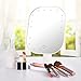 MelodySusie Makeup Mirror with LED Lights Natural Daylight Lighted Vanity Mirror with Touch Screen Dimming 20 LED Lights, Detachable 10x Magnification Mirror, Portable Cordless Cosmetic Mirrors