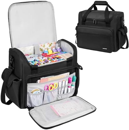 Amazon.com : Large Capacity Art Supply Storage Bag with Straps