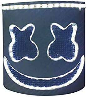 Led DJ Mask, Soft DJ Marshmello Mask for Kids Adults - DJ Mask Party, Music Festival Helmets, Novelty Costume Party Mask