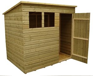 GARDEN SHED 10X8 Pent Roof Pressure Treated: Amazon.co.uk 